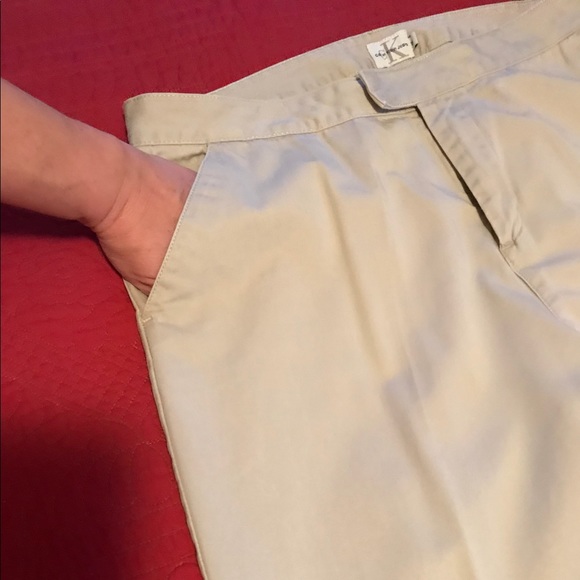 Calvin Klein Light Tan Kaki Dressy Jeans Size 16 - Picture 3 of 8